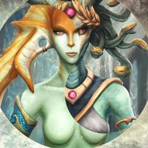 Thumbnail of Medusa and Naga Siren Digital Art