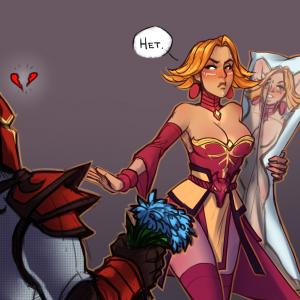 Thumbnail of Lina and Dragon Knight Digital Art