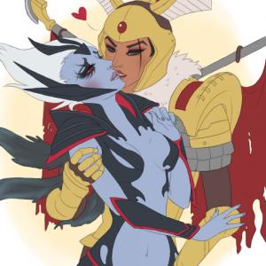 Thumbnail of Legion Commander and Vengeful Spirit Digital Art