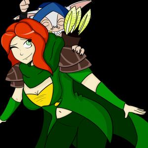 Thumbnail of Meepo and Windranger Digital Art