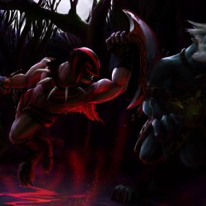 Thumbnail of Bloodseeker and Phantom Lancer Digital Art