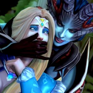 Thumbnail of Crystal Maiden and Queen of Pain SFM 3D Art