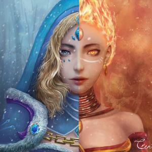 Thumbnail of Lina and Crystal Maiden Digital Art