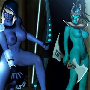 Thumbnail of Phantom Assassin and Drow Ranger SFM 3D Art naked