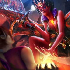 Thumbnail of Anti-Mage and Queen of Pain Digital Art