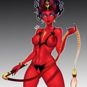 Thumbnail of Queen of Pain Digital Art naked
