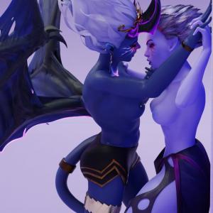 Thumbnail of Queen of Pain and Vengeful Spirit SFM 3D Art naked